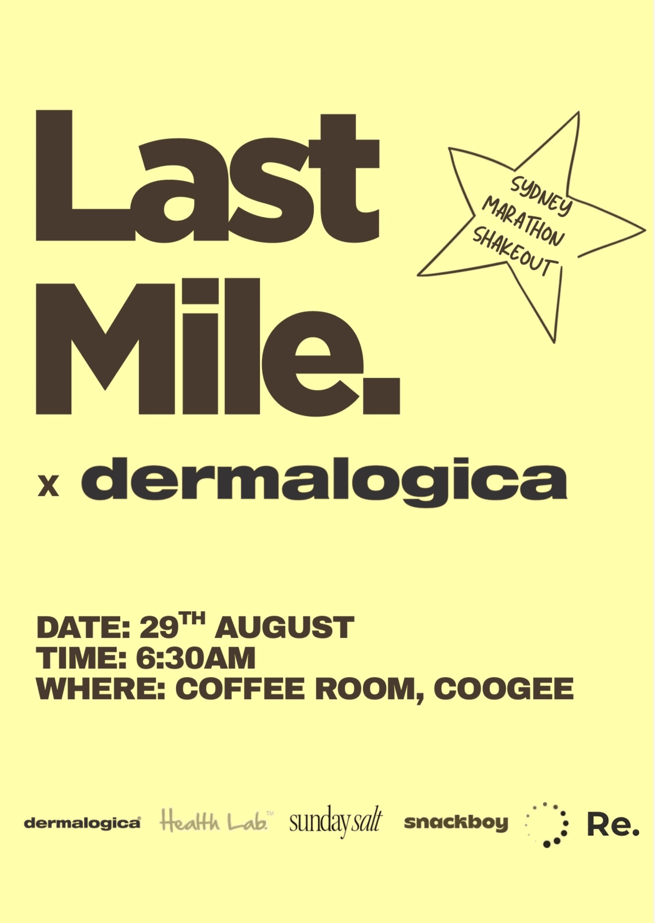 Last Mile x Dermalogica Sydney Shakeout Run