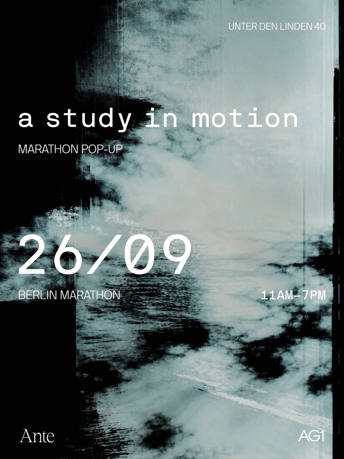 Ante A Study in Motion Marathon Pop-Up