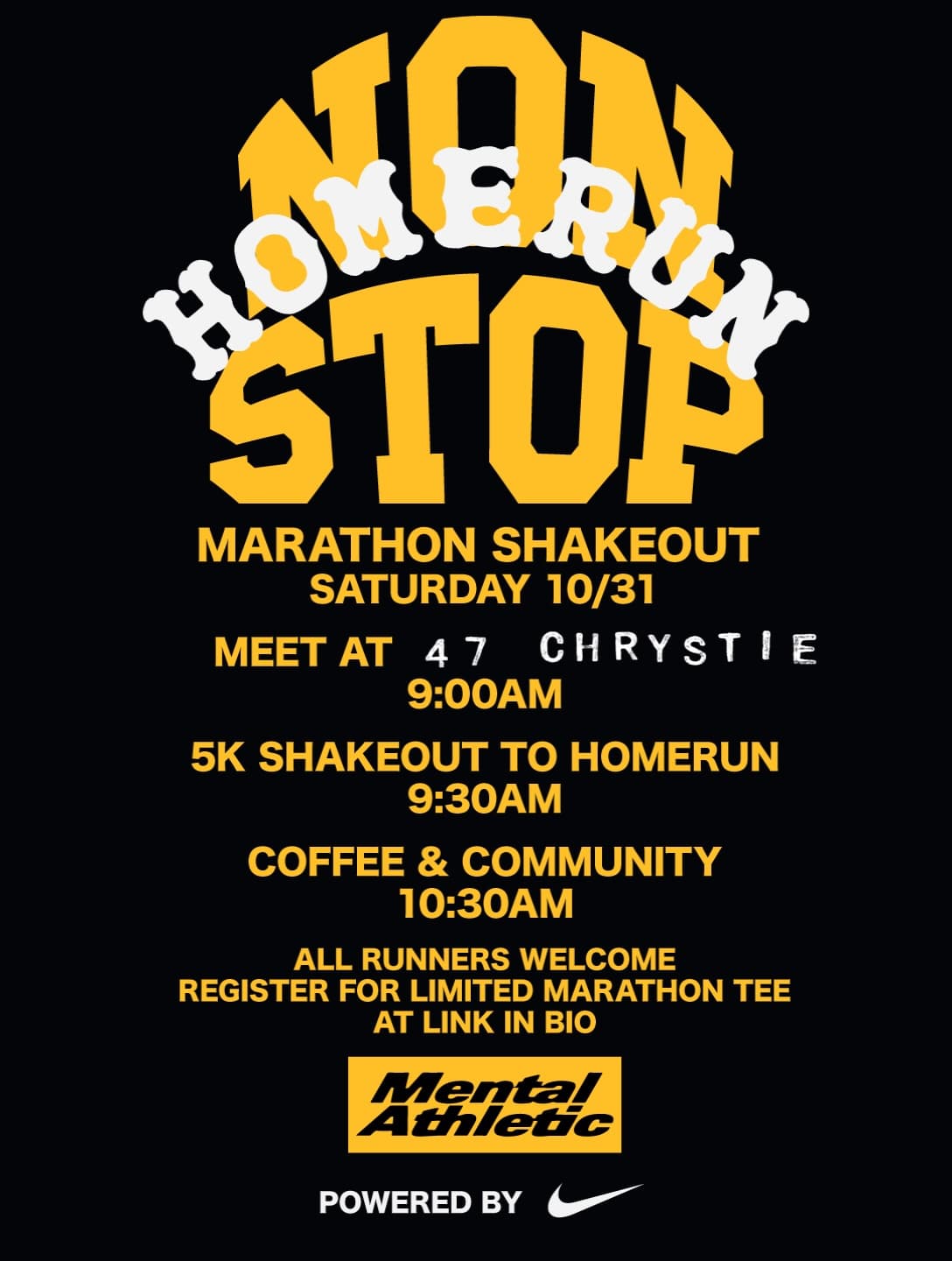Homerun x Mental Athletic NYC Marathon Shakeout 5K