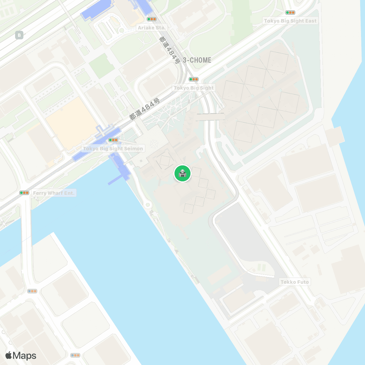 Map showing Tokyo Big Sight (Tokyo International Exhibition Center) South Exhibition Hall 2F, Conference Rooms A & B