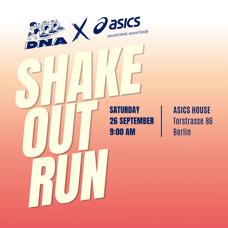 Dna Object DNA x ASICS Shake Out Run | Berlin Marathon 2026