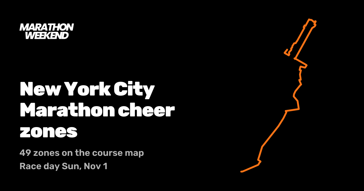New York City Marathon 2026 cheer zones map | Marathon Weekend