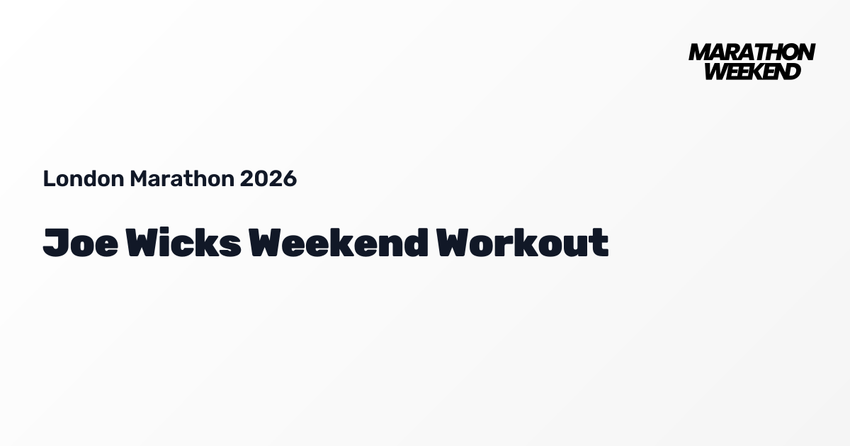 Joe Wicks Weekend Workout | London Marathon 2026