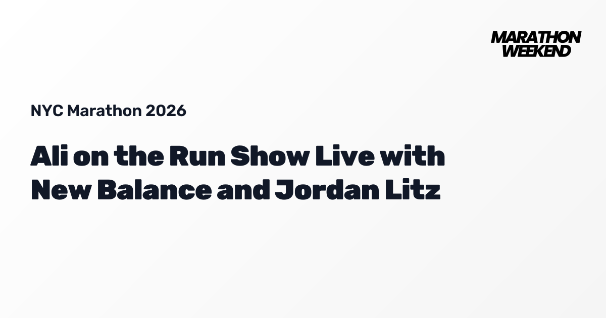 Ali on the Run Show Live with New Balance and Jordan Litz | NYC ...
