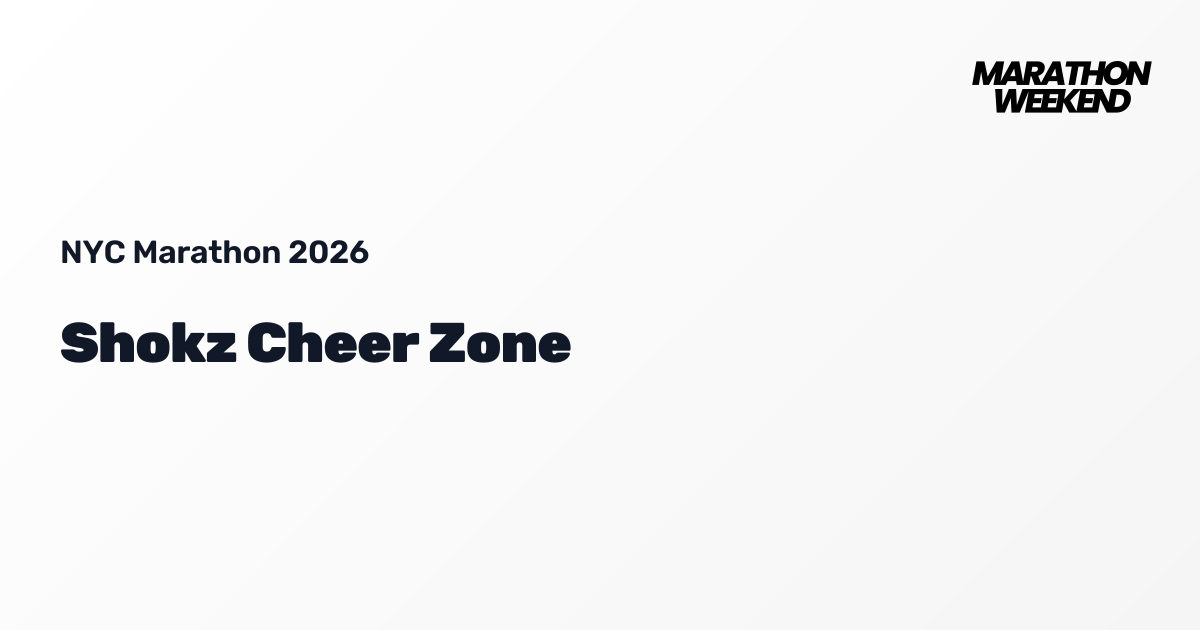 Shokz Cheer Zone | NYC Marathon 2026