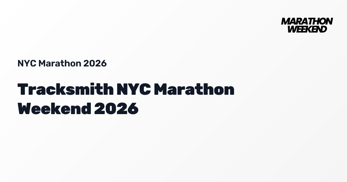 Tracksmith NYC Marathon Weekend 2026 | NYC Marathon 2026