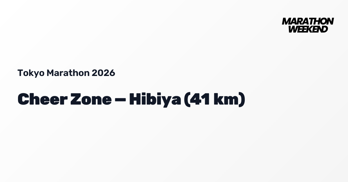 Cheer Zone — Hibiya (41 km) | Tokyo Marathon 2026